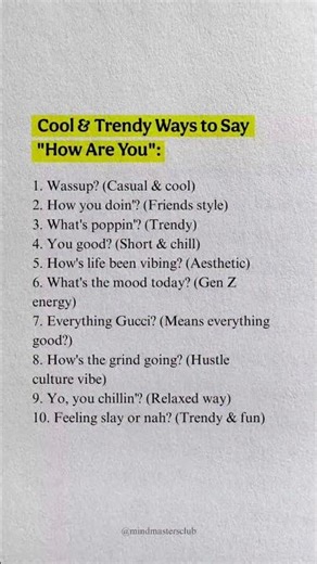 10 Cool & Trendy Ways to Say “How Are You?” 😎✨