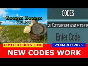 *NEW CODES MARCH 29, 2025* Booga Booga [REBORN] ROBLOX | LIMITED CODES TIME