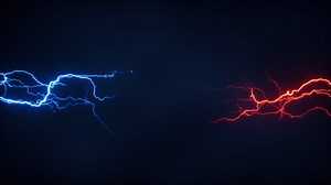 Lightning with dark background, 3d rendering. Premium Stock Video Footage