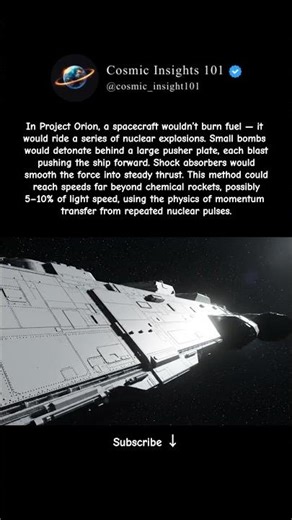 This Spaceship Runs on Nuclear Explosions #spacefacts #space #spacescience #science #astronomy