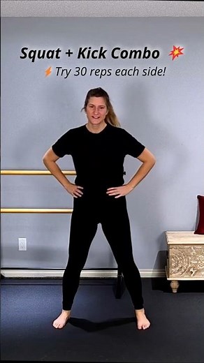Squat → Side Kick Combo 🔥