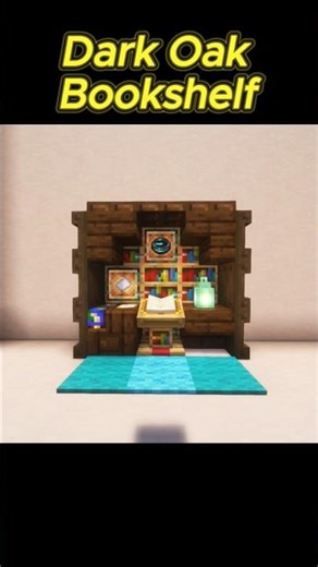Dark Oak Bookshelf 📚 #minecraft #shorts #minecraftbuilds