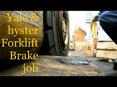 Forklift brake shoe replacement