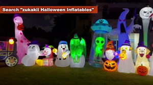 12FT Giant Halloween Inflatables Ghost Built-in 3-Color Changing Rotating Flame LEDs, Huge Halloween Decorations Outdoor Spooky Blow Up Yard Decoration Large Scary Blowups for Festival Lawn(1PCS)