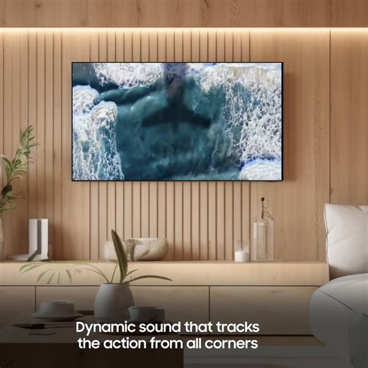 As the sound follows the action on the screen, imagine being right in the middle of the action with an immersive TV surround sound experience with Object Tracking Sound Pro (OTS Pro) Learn more: http://spr.ly/6188uBlRn | Samsung