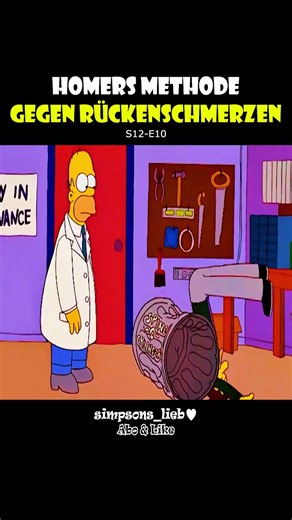 Homers Methode gegen Rückenschmerzen / S12-E10 / Simpsons / Deutsch