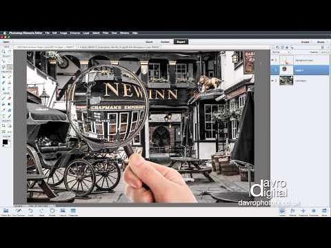 Photoshop Elements Magnifying Glass Effect