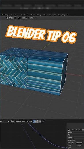 Blender Tips 06 Texture Scaling 🔥 #b3d #blender #blender3d #blendertutorial #3dtutorial #3dart