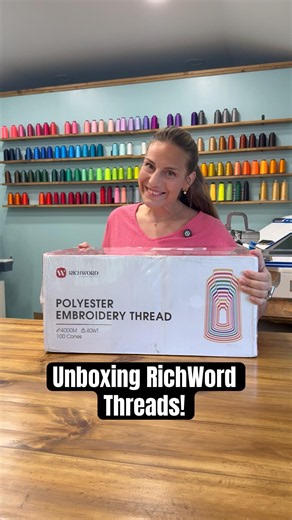 Unboxing my RichWord threads! #embroiderythread #embroiderybusiness #machineembroidery