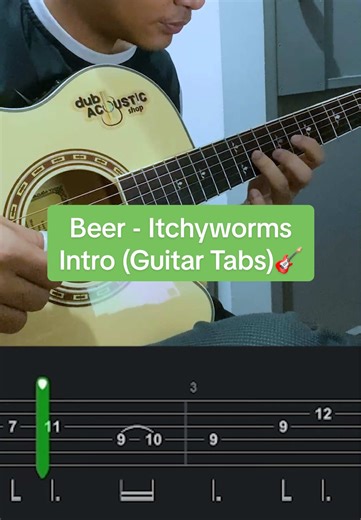 Beer - Itchyworms (Guitar Intro) with Tabs 🎸🎶 #fyp #ramon13 #guitartok #fingerstyle