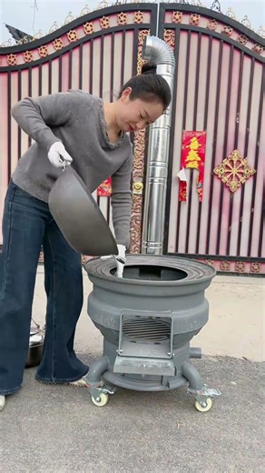 Revolutionary Wheel Hub Wood Stove Powerful, Portable & Perfect for Home Cooking! #WoodStove