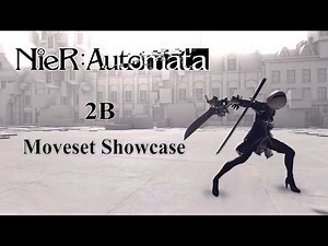 【Nier Automata】2B Moveset Showcase | All Weapons, Pod Abilities, Finishers and Idle Animations