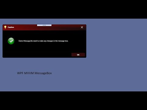 WPF Customize MessageBox using MVVM pattern