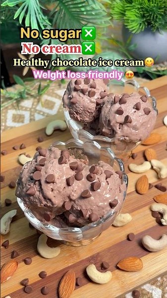 Summer Special Healthy Ice Cream Recipe 🍨😋| Weight Loss Friendly Chocolate Icecream At Home #yt