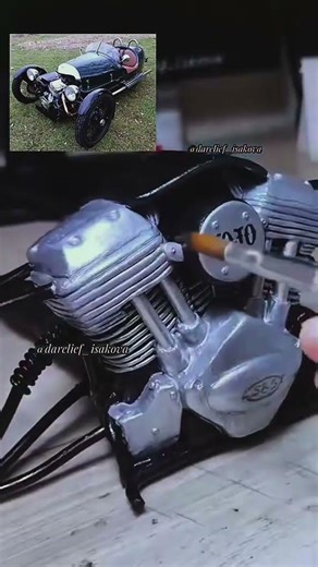 Morgan 3 wheeler modeling #morgan3wheeler #morganmotor #modeling #art #skulpture #doll