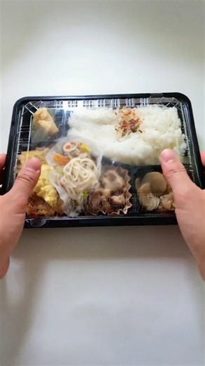 そうめんと豚ミンチ肉のチャンプルーと椎茸のうま煮&アジのフライ弁当