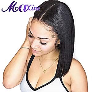 Bob Wig Lace Front Human Hair Wigs Glueless Short Bob Straight Wigs with Pre Plucked Baby Hair for Black Women(10inch)
