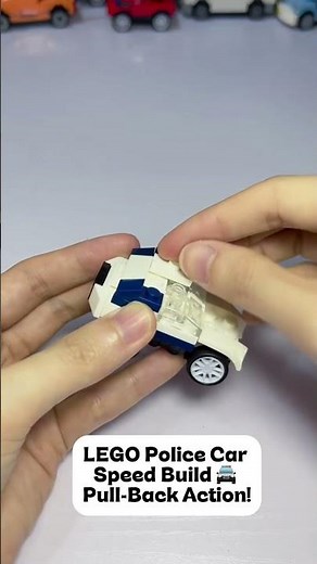 LEGO Police Car Speed Build 🚔 Pull-Back Action! #asmr #diy #lego #kidslego #legoadventure