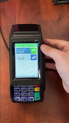 Processing a refund on a D javoo Z11 credit card reader