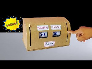Rock paper scissors play machine with cardboard, How to make rock paper scissors play machine