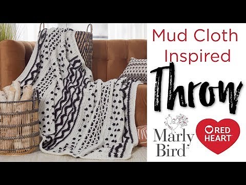How to Crochet Mud Cloth Afghan Throw Blanket