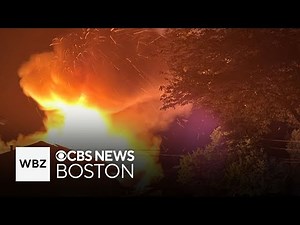 Massive explosions captured on video during Massachusetts house fire