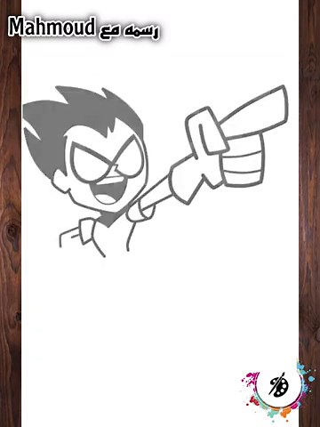 How to Draw Robin – Teen Titans Go | How to Draw Robin Step by Step #shorts