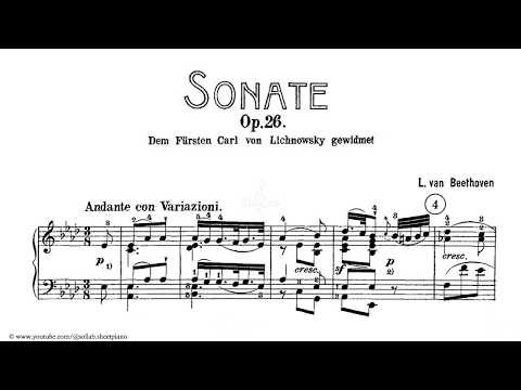 Beethoven – Sonata No. 12 in A-flat major, Op. 26 - Complete Score | Piano Sheet Music