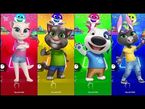 Baby Shark Trap Remix Dance | Talking Tom & Friends Fun Animation 2025
