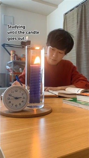 Studying until the candle goes out🕯️part7 #study #studyvlog #studywithme