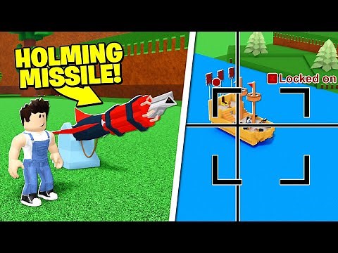 TARGET SEEKING HOLMING MISSILE IN Build a Boat! 🚀 *CRAZY*