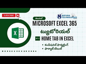 #5 MS Excel 365 Tutorial in Telugu | Conditional Formatting in MS Excel 365 In Telugu