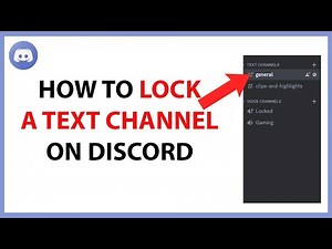 How to Lock a Text Channel on Discord