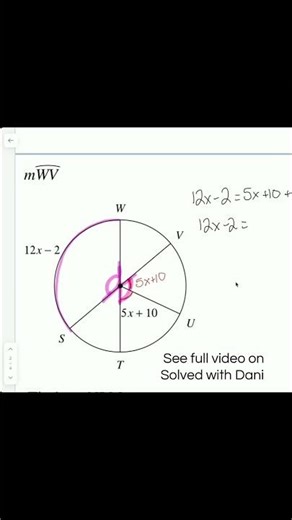 Find x Using Arc Measures in a Circle