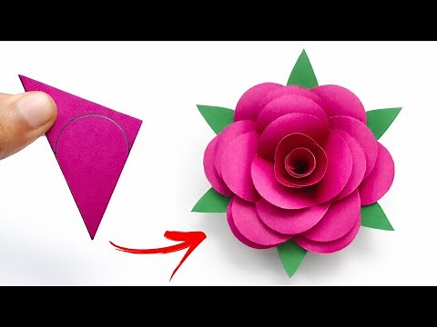 How To Make Paper Rose Flower | Easy and Beautiful Paper Rose Step by Step