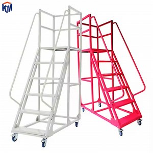 [Hot Item] Mobile Platform Climbing Car Warehouse Climbing Ladder Warehouse Multifunctional Cargo Elevator Operation Ladder Pulley Supermarket Truck Management