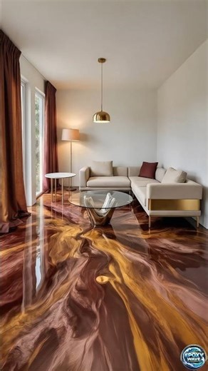 THIS PINK AND DARK RED EPOXY FLOOR IS SO AMAZING 😱🩷❤️ Epoxy luxury floor. #epoxyfloor #epoxy