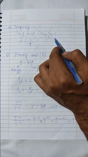 Planck’s Constant Explained with Frequency | Dimensional Analysis
