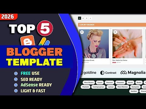 🔥Top 5 - Best FREE Blogger Templates 2026 | SEO Friendly & AdSense Ready