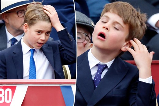 Watch Prince Louis mimic big brother George during VE Day parade