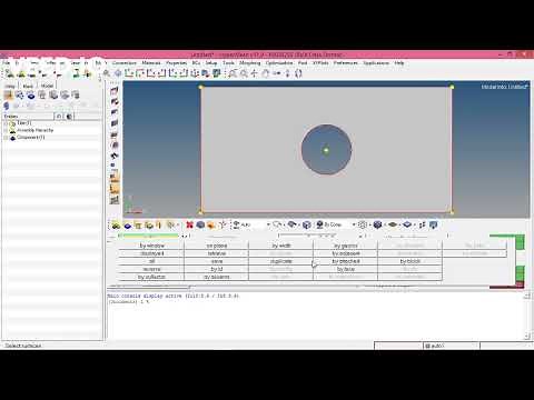 Plate with a circular hole hypermesh tutorial_FEA