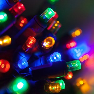 70 Multicolor LED Christmas Mini Lights, Long Life, Outdoor String Lights, Connectable, for Tree, Party, Holiday, Christmas, Decoration, 24' Length, 4" Spacing