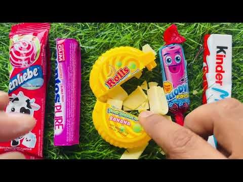 Satisfying ASMR: Banana & Lollipop Roll Desserts 3 minutes Asmr video.