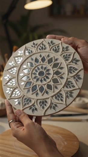 Easy Lippan Art Wall Decor Tutorial 🌸 | DIY Mirror Work Craft | Beautiful Home Decoration Idea #art