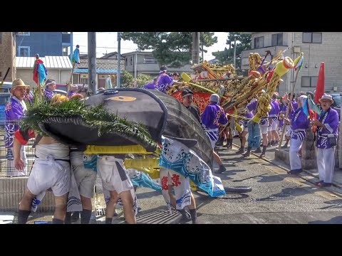 2024.8.14 富田の鯨船 【北島組 神社丸】町練り ユネスコ無形文化遺産 鳥出神社 三重県四日市市