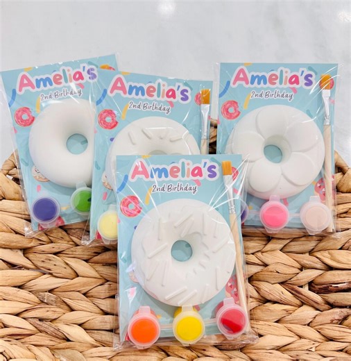 Donut Paint Party Favor Kit: Kids Birthday DIY Craft - Etsy