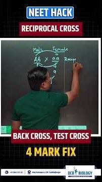 🧬Reciprocal Cross, Back Cross & Test Cross Explained Simply! 🚀