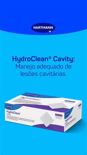 Hartmann Brasil on Instagram: "HydroClean® Cavity: limpeza ativa dentro da cavidade e estímulo à cicatrização! ✨ Lesões cavitárias exigem cuidados específicos, e a tecnologia hidrorresponsiva do HydroClean® Cavity atua exatamente onde o profissional mais precisa: dentro da cavidade, combinando hidratação, absorção e remoção de resíduos em um único passo. Com sua ação contínua, o curativo: > Mantém a umidade ideal > Remove tecido desvitalizado > Absorve exsudato > Contribui para redução da carga 