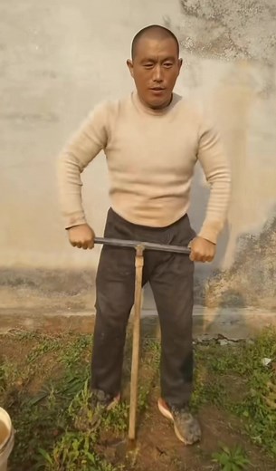 Hand digging water well in rural #tools #skills