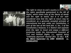 The Right to Travel and of Abode